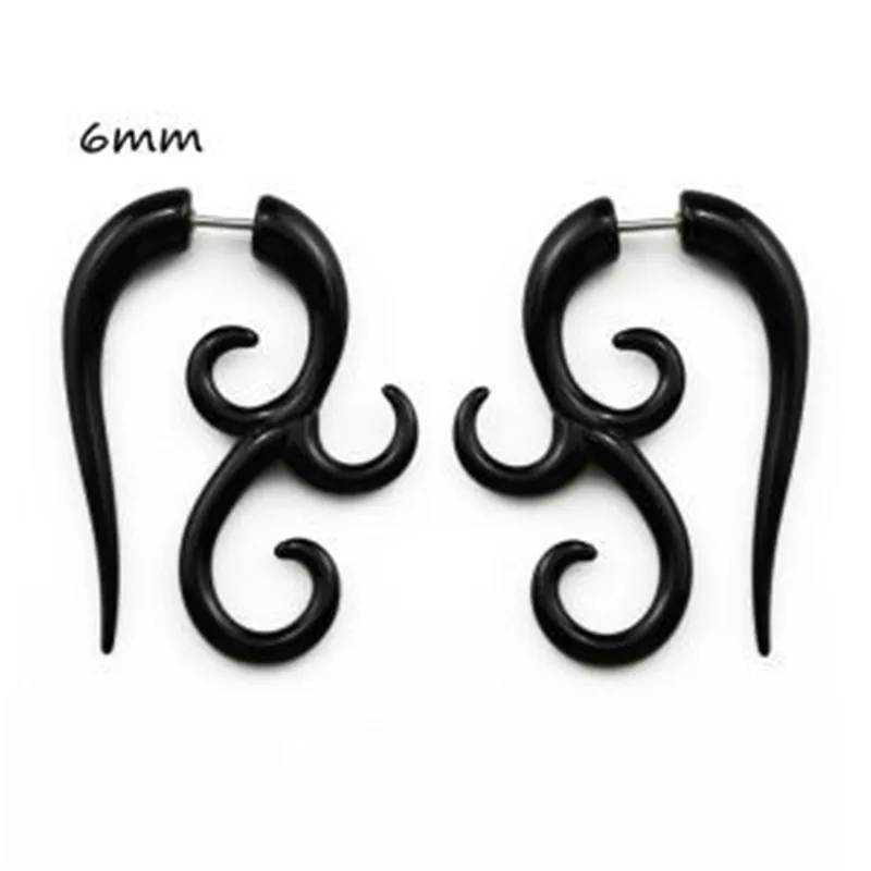 

Heteromorphism Shape Gauge Ear Plug Double Color Acrylic Flesh Earring Wing Heart Spiral Shape Body Piercing Jewelry