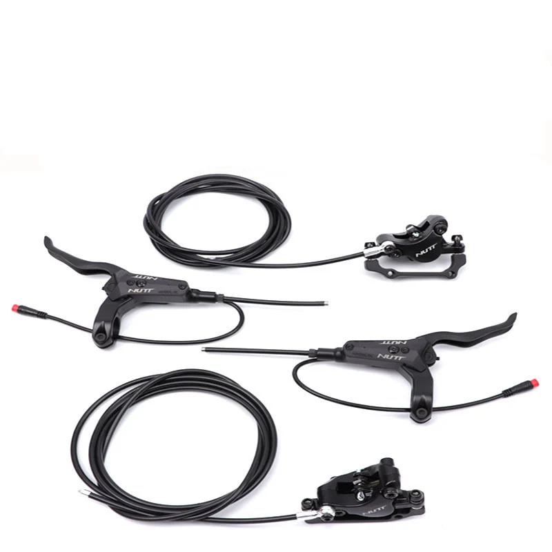 

Electric Bicycle Hydraulic Disc Brake Set Ebike Power Cut Off for Oil Clamp Other Bicycle Parts Electric Scooter, Black