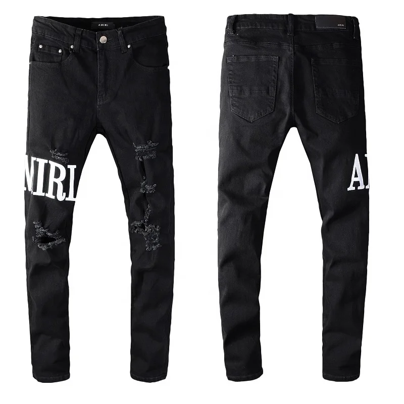 

2021 Fashion New Design Amiry Jeans Men Clothing Vintage Breathable Long Pants Ripped Men's Jeans