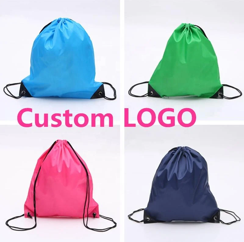 
High Quality Custom Polyester Drawstring Shoe Bag With Logo Printed 