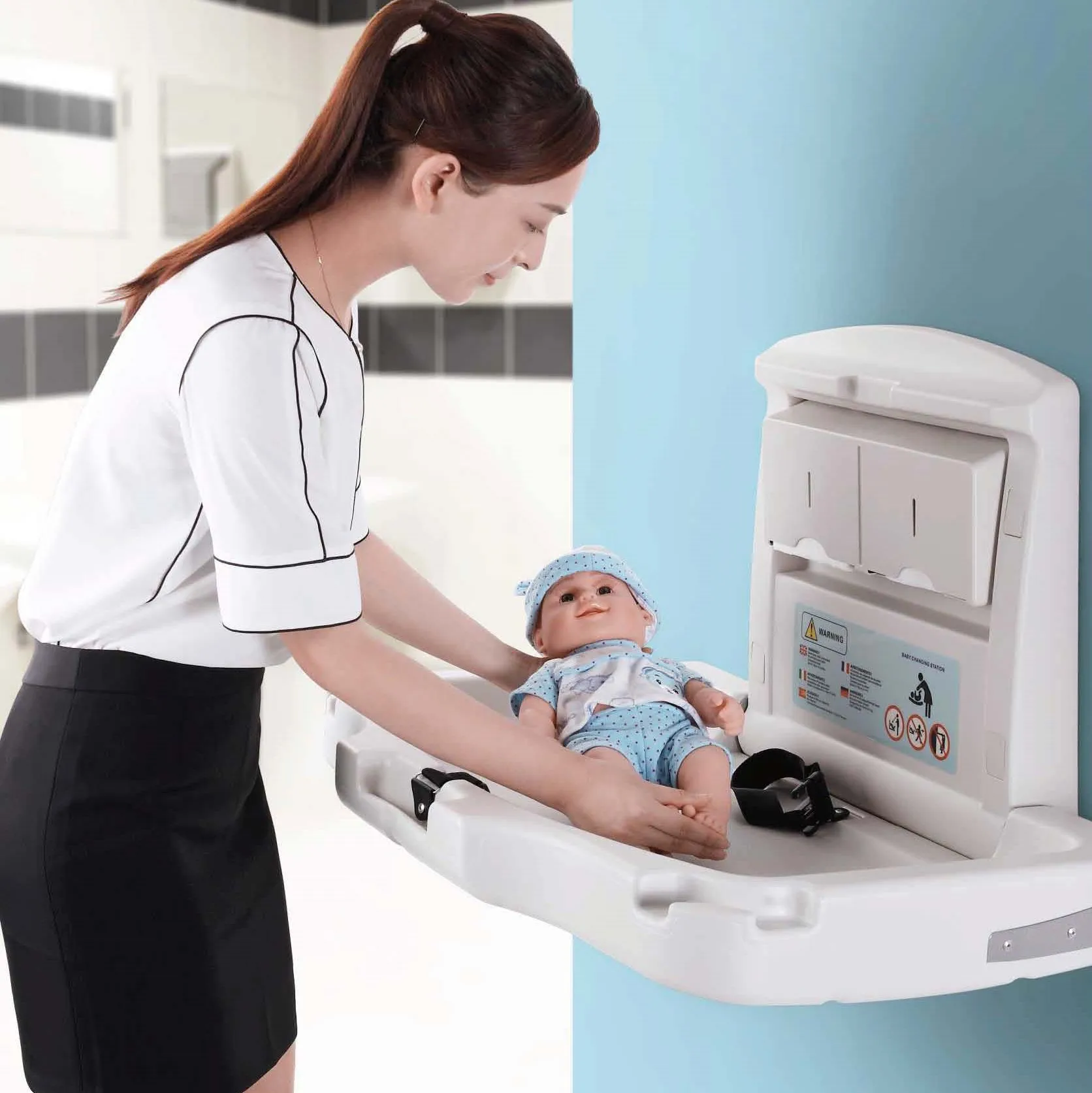 8001a Commercial Changing Table Station Baby Wall Mount Diaper Change