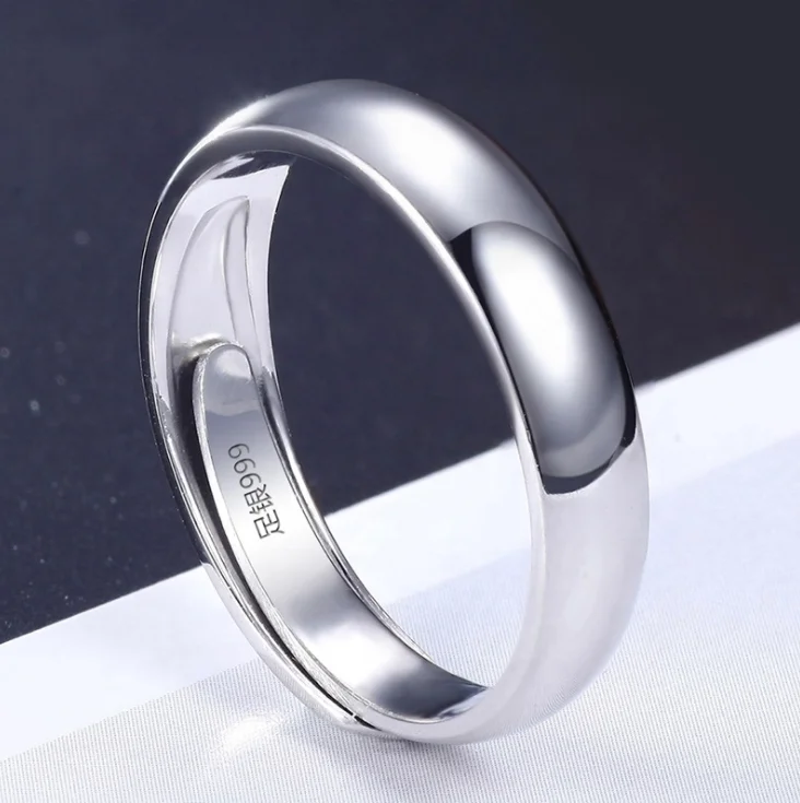 

2021hot selling rings for men and for lovers/couple 999 silver simple Geometric rings adjustable, Nature