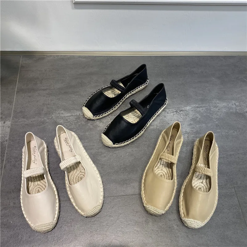 

2020 espadrilles ladies flat casual shoes jute sole TPR sandals for women, As picture show or customized