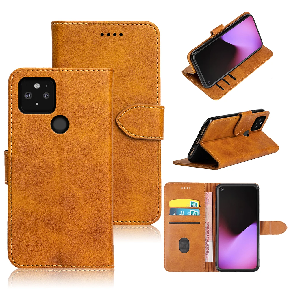 

Luxury PU Leather Wallet Bags Business Flip Mobile Phone Case for Google Pixel 5 4a 3a 4 XL