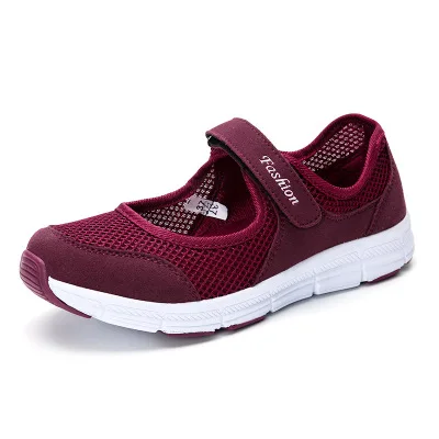 
XEY002 breathable flat mother mesh ladies sports shoes 