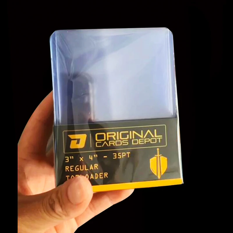 

Hot sale 35PT 3''x4'' toploader basketball game card holder Vertical Clear Pvc card Sleeves No Scratch Toploader