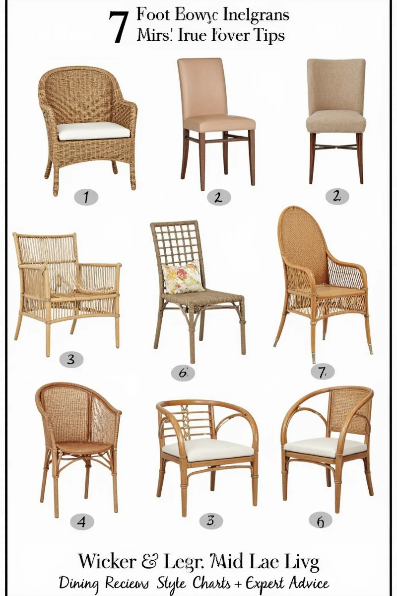 Illustration of a parent and child discussing a wicker chair with thought bubbles.
