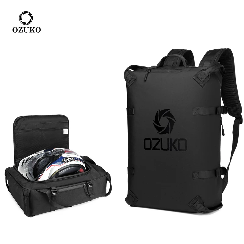 

Ozuko 9235 Mochila Moto Para Hombre Inteligentes Luxury Custom Travel Luggage Bags Basketball Travelling Motorcycle Backpack, Black,blue,camo,grey