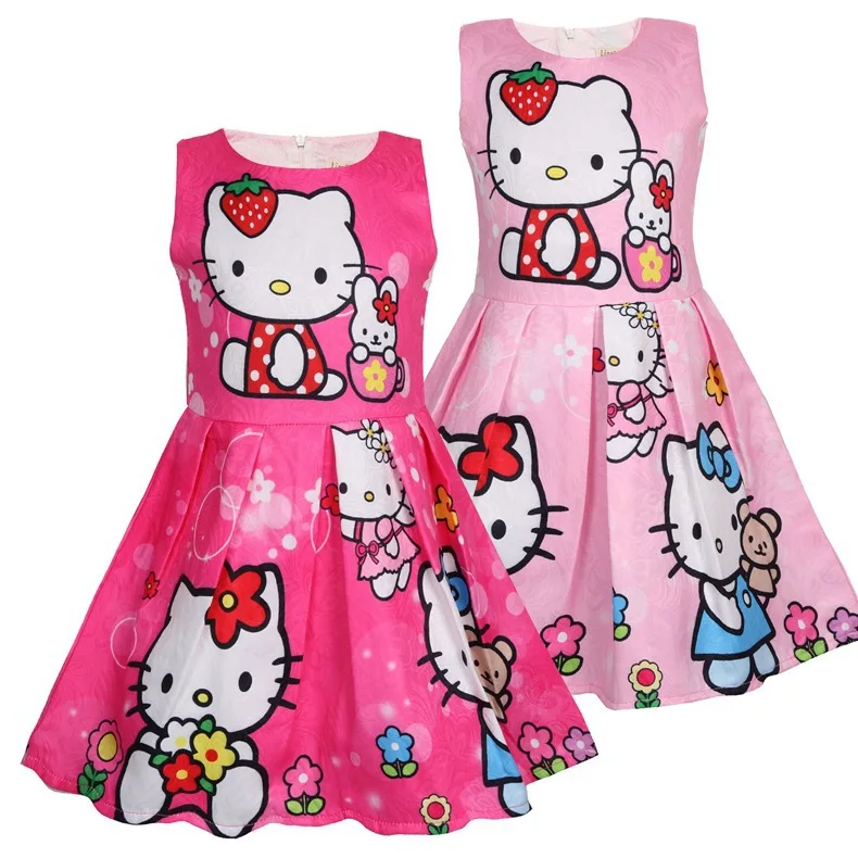 

baby girl clothes dress 2020 print cartoon children dress kids clothes wholesale
