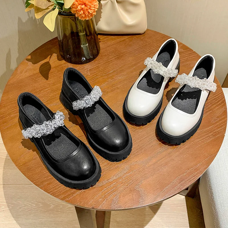 

Mary Jane 2021 new spring and summer small leather shoes women's leather women's shoes platform shoes