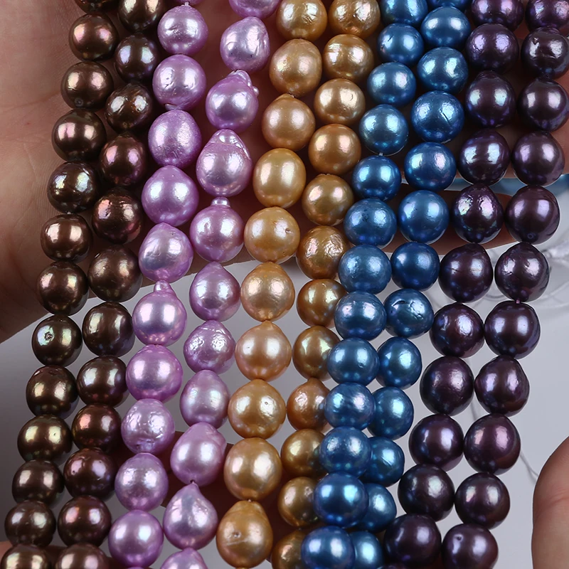 9-12mm wholesale loose pearl plate freshwater edison round pearls strand