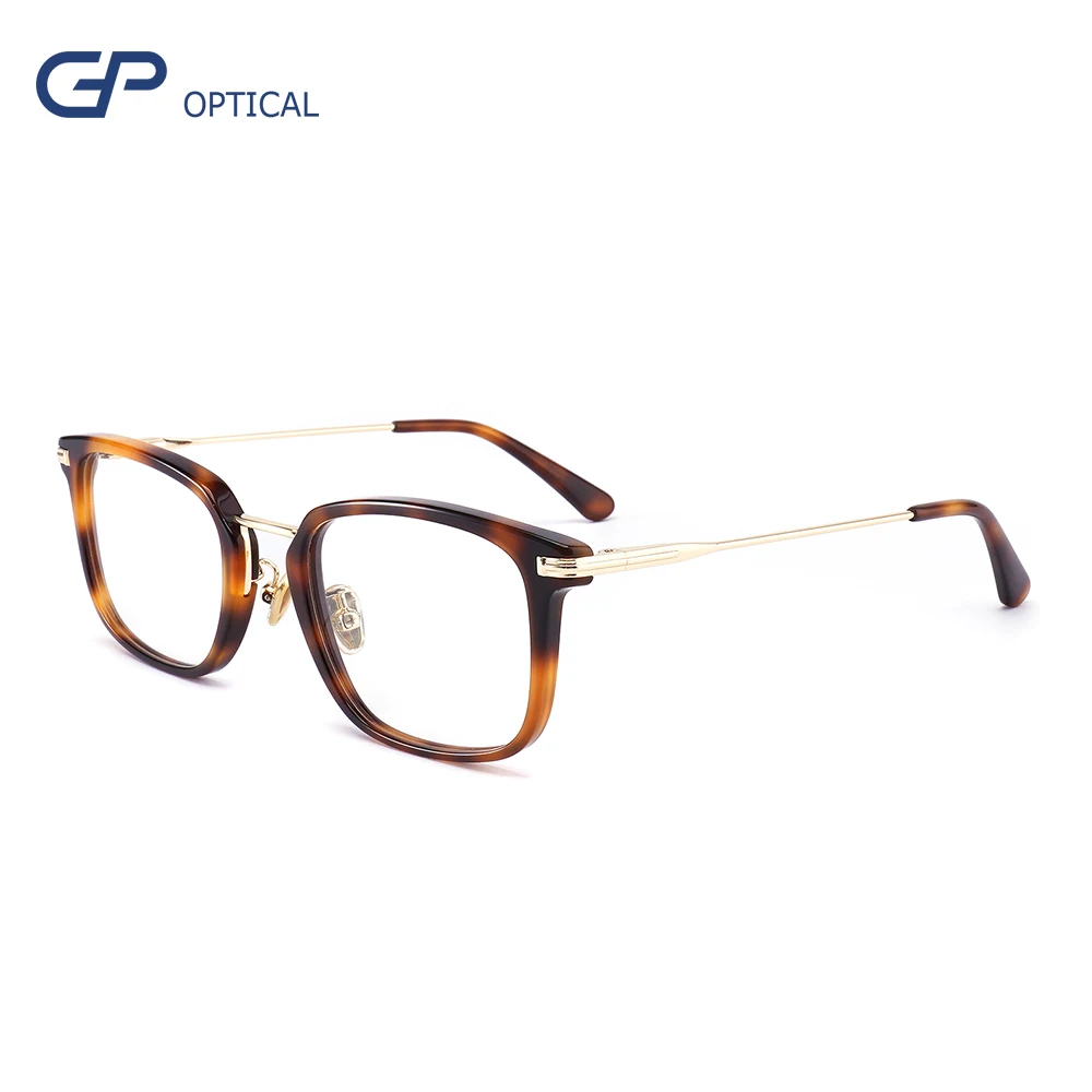 

Brand design demi color fashion acetate eyeglass frame ready stock unisex eyeglasses acetate optical frame, 4 colors