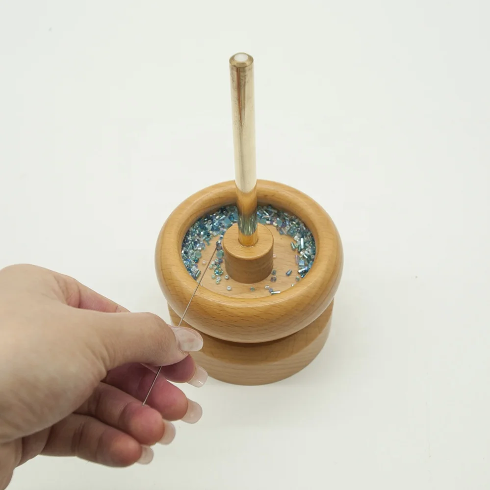 

Bead Device with 2pcs Needles Manual Rotating Bead, As picture