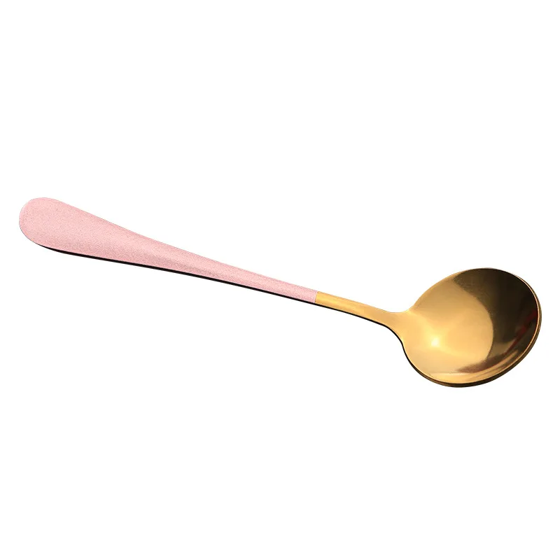 

Manufacturers wholesale stainless steel creative round spoon dessert spoon