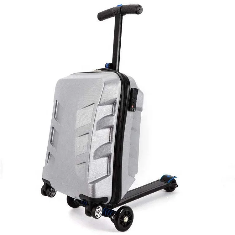 

21" Scooter Luggage Foldable Scooter Aluminum Suitcase Travel Trolley Case