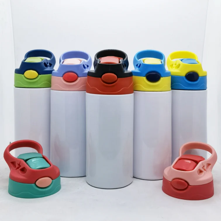 

12oz double wall insulated vacuum stainless steel kids tumbler colorful available sublimation blanks 350ml kid water bottle