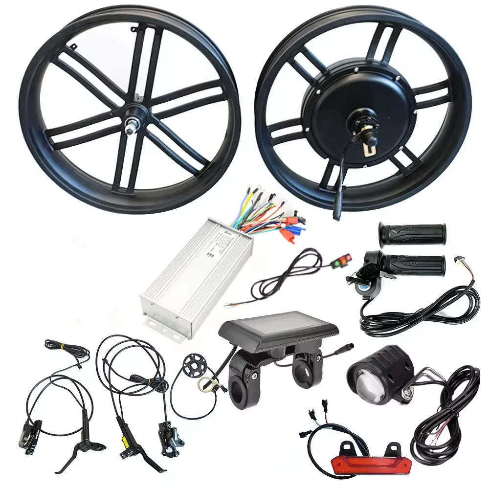 48v 72v 500w 1000w Ebike E Bike Electric Bike With Front Hub and Rear Motor Hub Conversion Kit