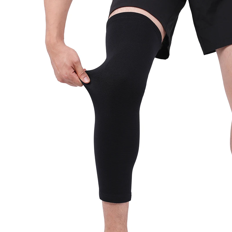 

Compression Sports long Leg Sleeve Knee Support Brace Pads, Black,navy