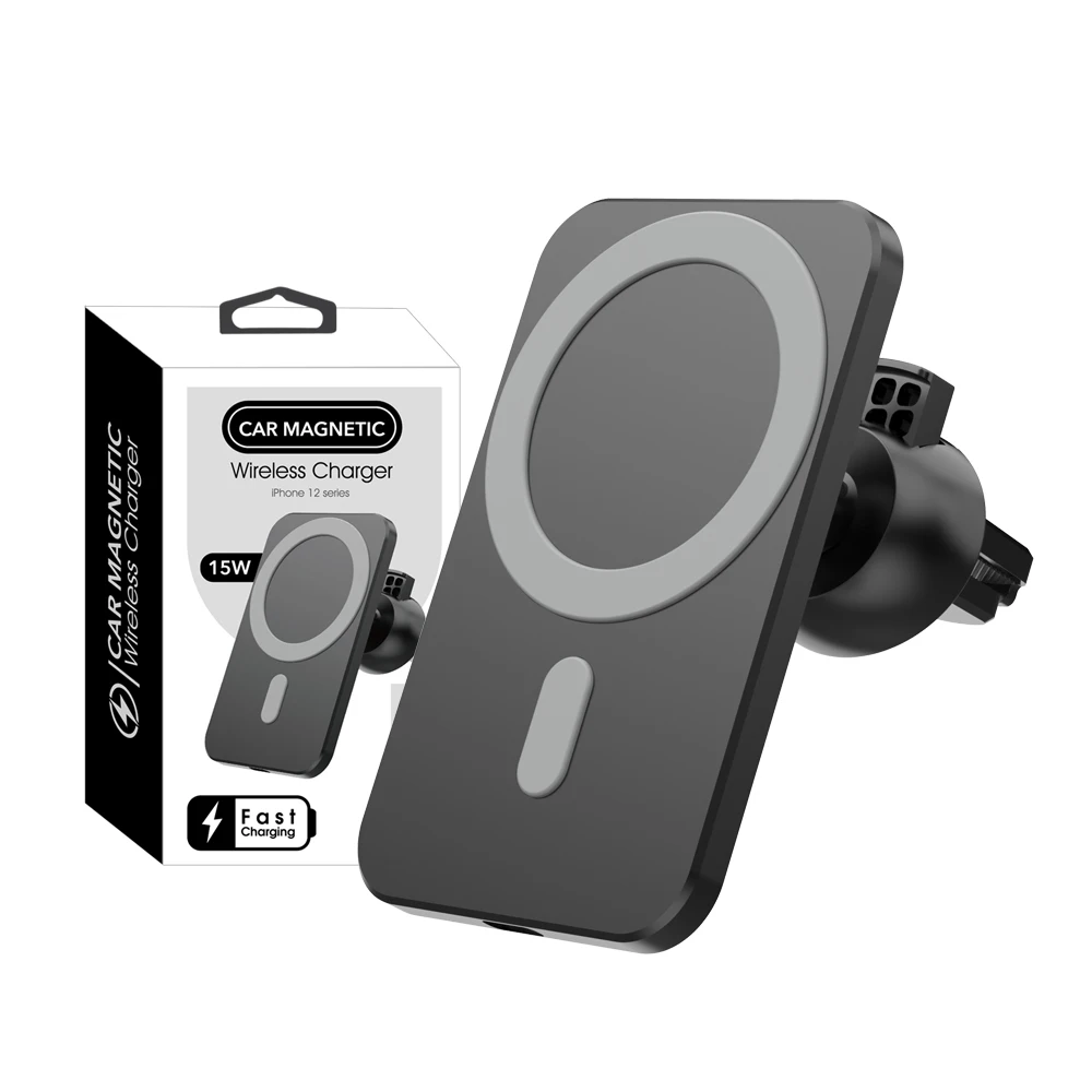 

Wireless Charger Car Vent Magnetic Mount Holder for iPhone 11 XR 15w Fast Charging Magsaf Wireless Car Charger, White ,black,green,pink