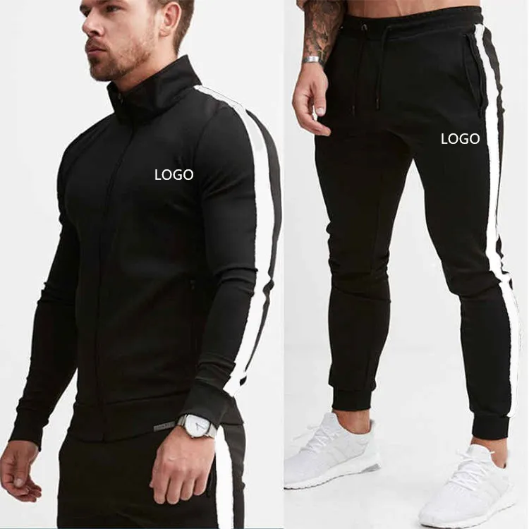 

Custom Fashion Streetwear Tracksuit For Men Ladies Plain Sweat Suits Jogging Two Piece Sets Hood Sweatsuit, Color block