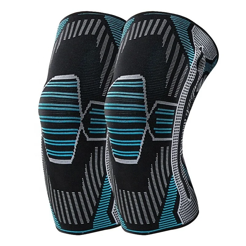 

Women Men Professional Compression Sleeves Hinged Knee Brace Support For Sports, Black blue