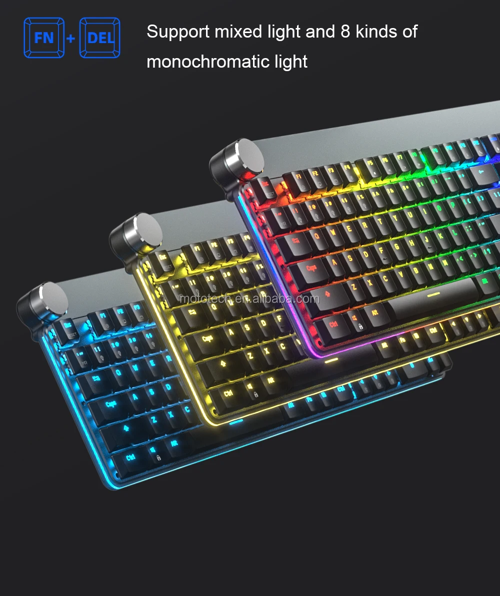 Motospeed GK81 Wireless Mechanical Keyboard - 104 Keys
