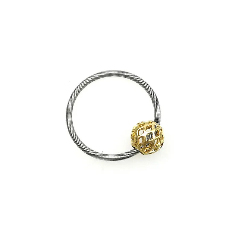 

Amor jewelry 316 stainless steel thin guitar string rings for unisex, Gray