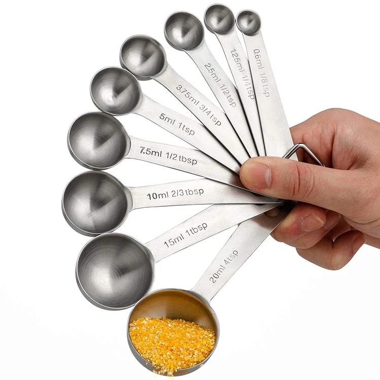 

Set of 9 Stainless Steel Measuring Spoons Tablespoon