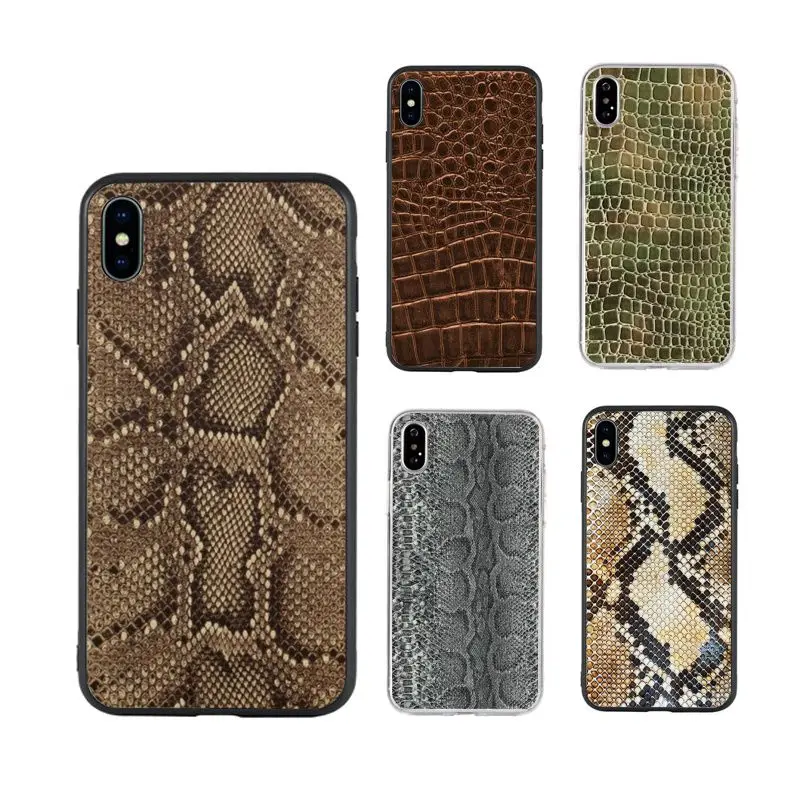 

Snake Skin hot selling cute art Phone Case for iPhone X XR Xs Max 11 11Pro 11ProMax 12 12pro luxury fundas fashion capas coque, Black/transparent