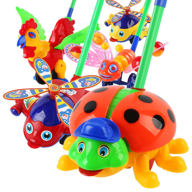 

Customizable Hand Push Ladybug Children's push drag toys Ladybird Walker with Wheels Hand Push Ladybug Toy For Kids