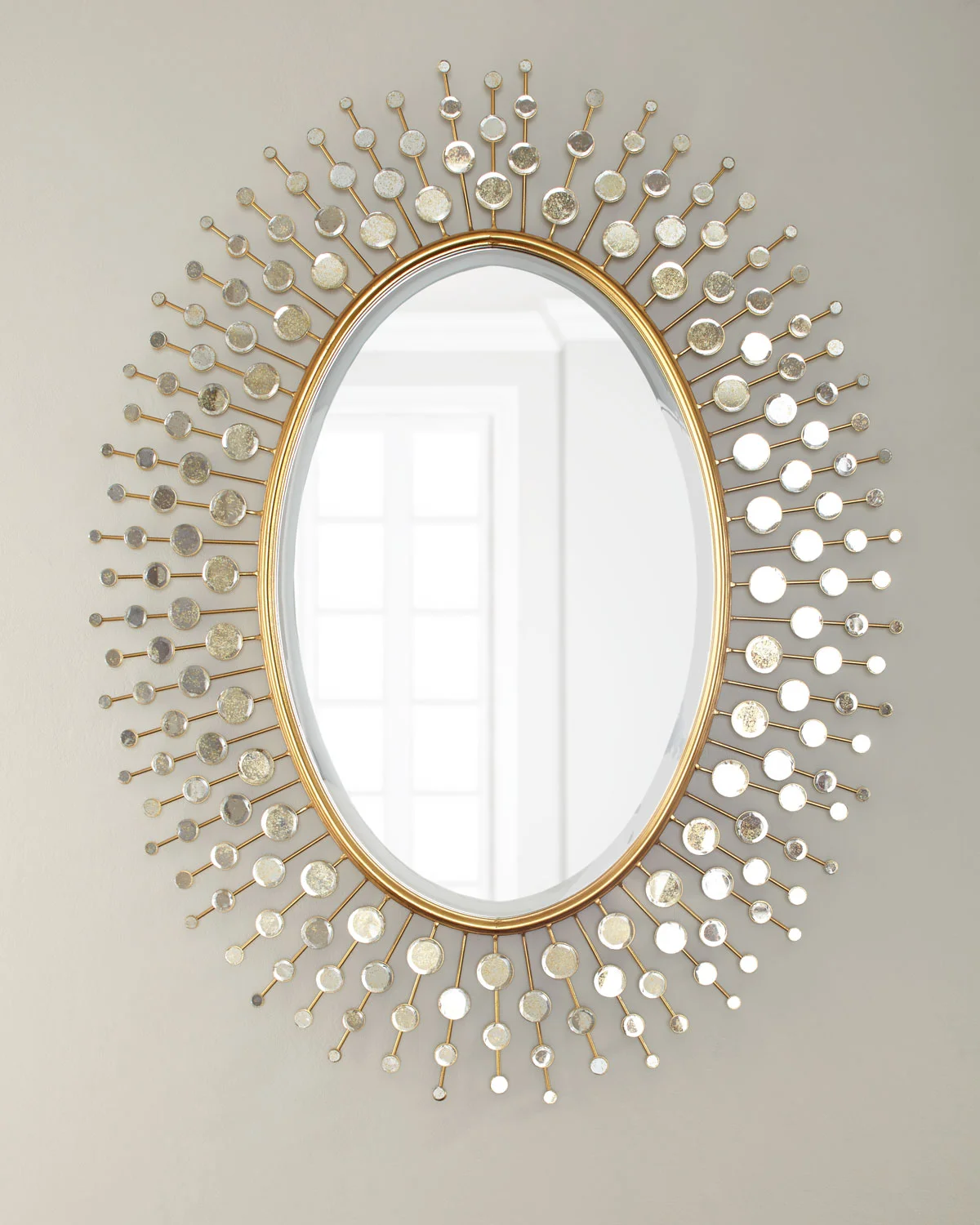 大尺寸金属椭圆形设计墙面装饰镜