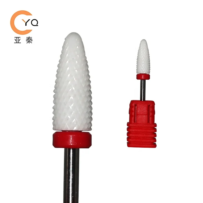

Factory Supply ceramic nail drill bits for manicure, White