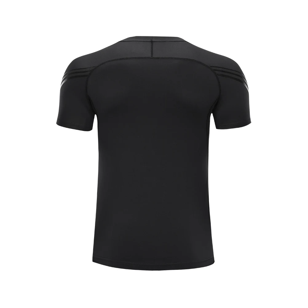 

Hot Sale Custom Breathable Stretchable Fitness Quick Dry Casual Printing Blank Men's T-shirt, Black