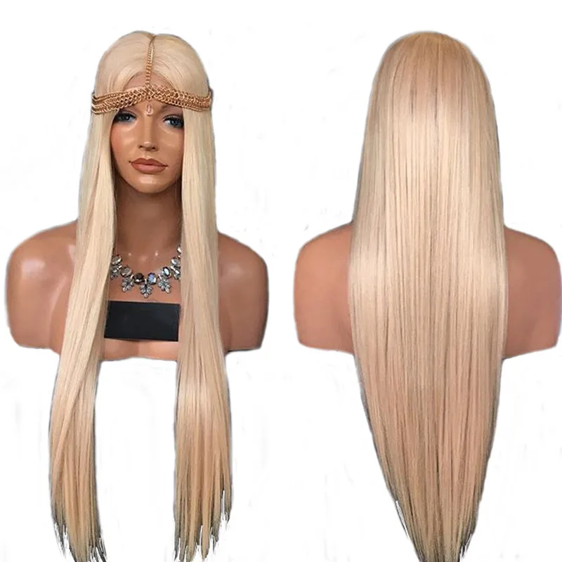 

10A Grade Blonde Transparent Lace Wigs Brazilian Human Hair 60 color Platinum Blonde Straight Lace Front Wig For White Woman