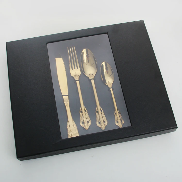 

new product 2021 stainless steel cutlery set gold flatware for wedding forks and spoons, Gold, silver