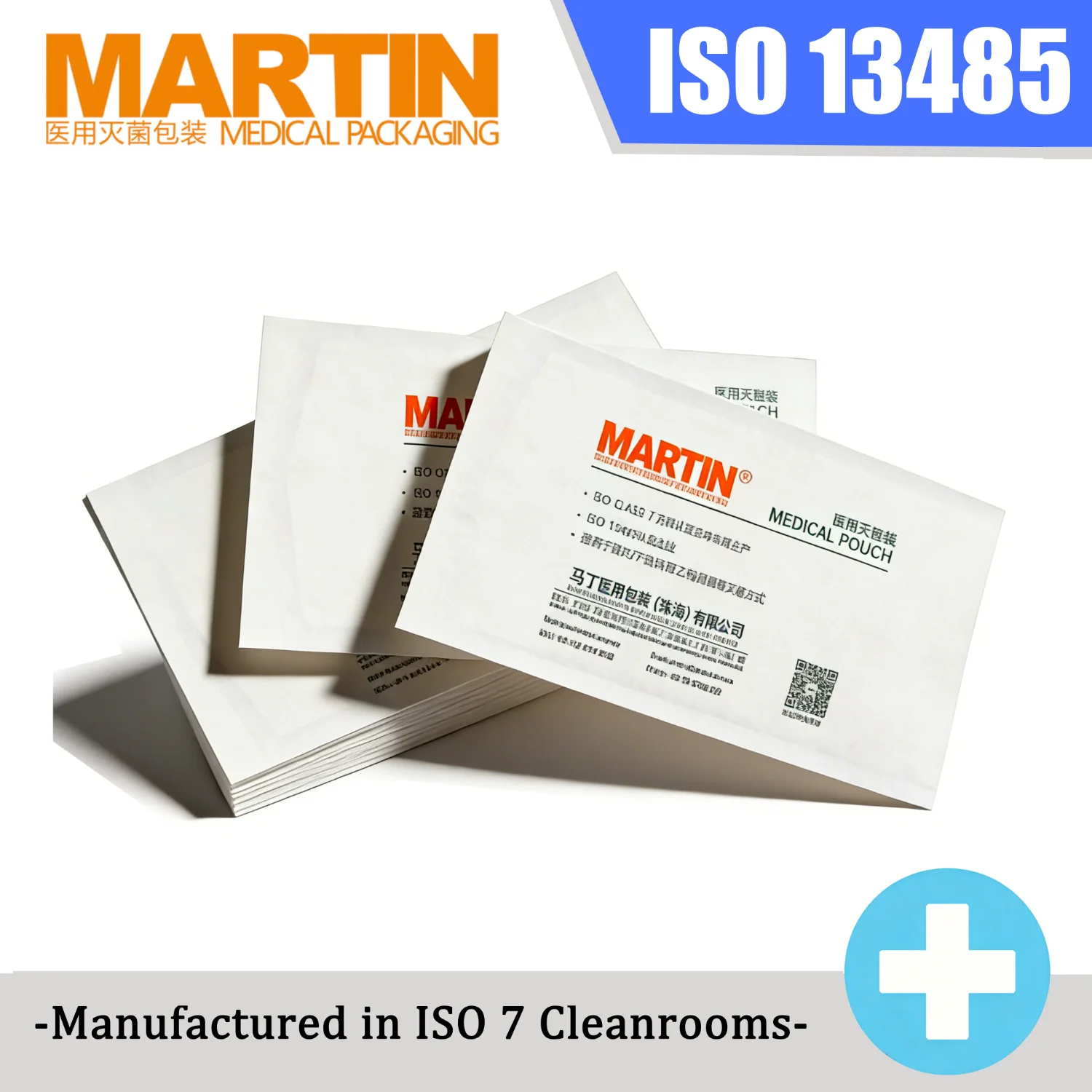 Sterile for Tyvek Heat Seal Pouch Custom Flat Sterilization Pouch for Medical Use ISO 13485 Certified Radiation Sterilized