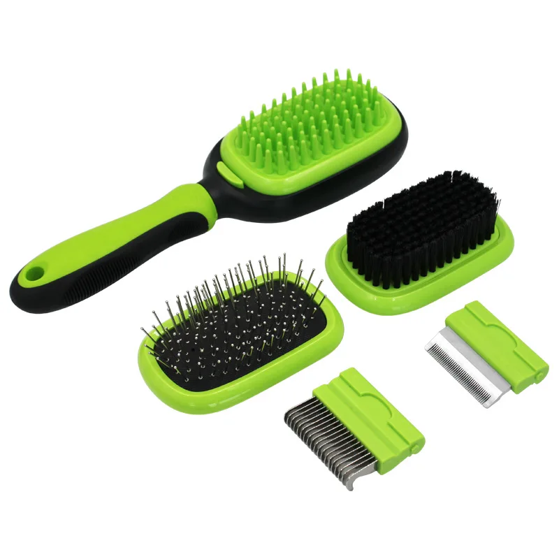 

Pet deshedding five in one tool set effective dog hair removal brush cat grooming comb