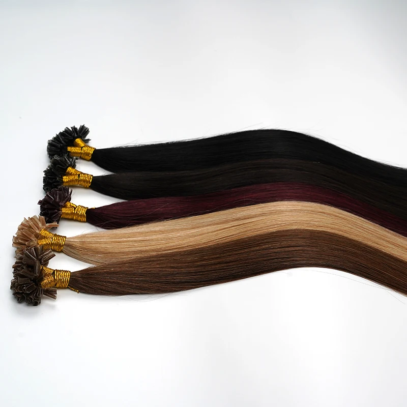 

Factory Direct Supply 100% remy russian human u tip hair extensions 0.5g/0.8g/1g Or Customized
