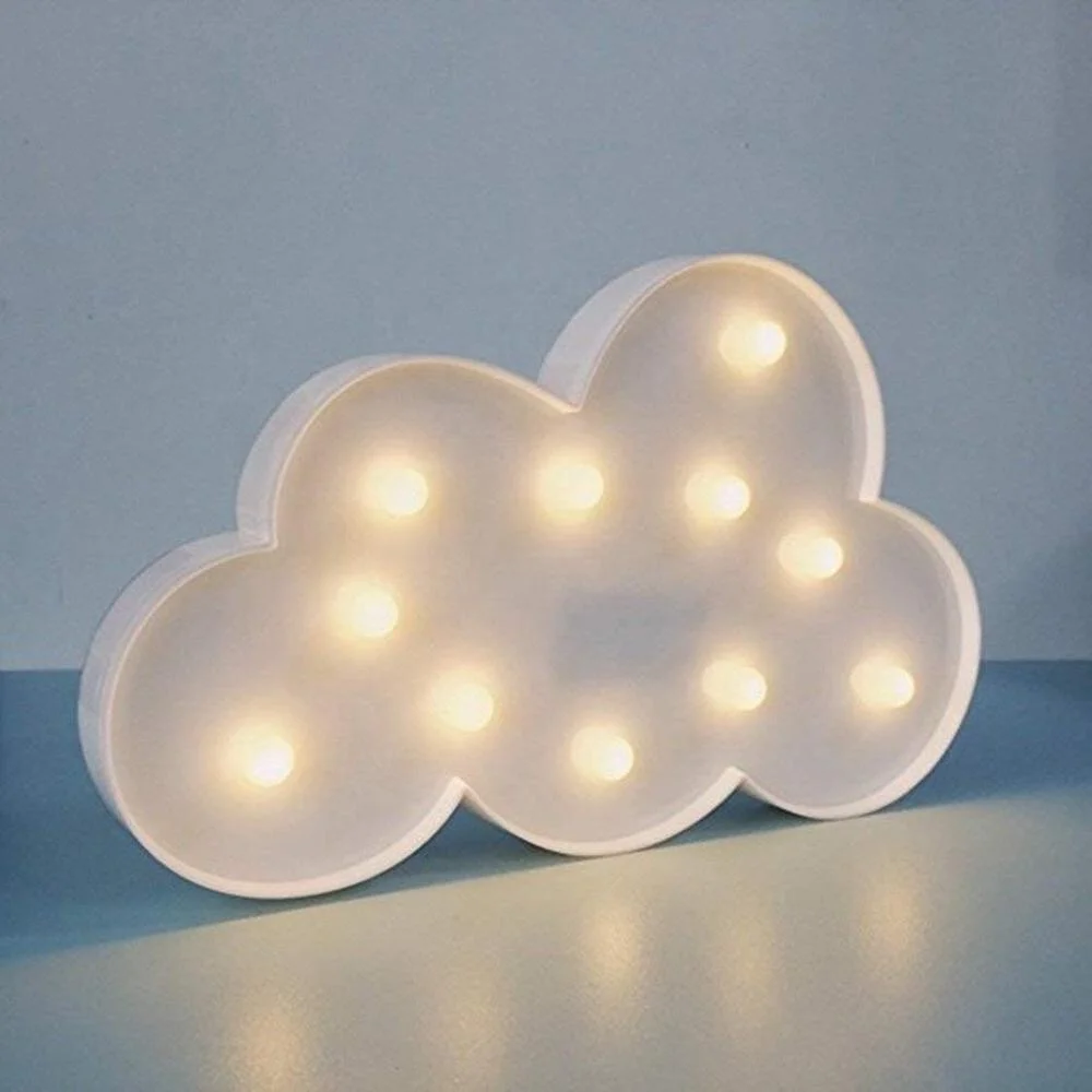 

Decorative LED Moon Cloud and Star Night Lights Marquee Signs Letters for Room Decorations Gifts for Children