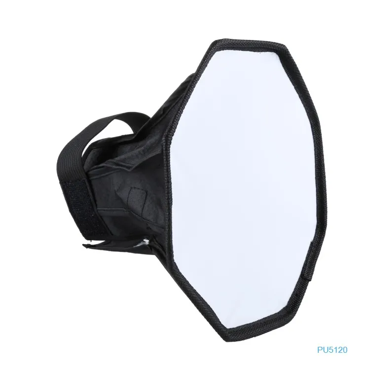 

Hot selling puluz 20cm octangle foldable soft flash light diffuser softbox, Black+white