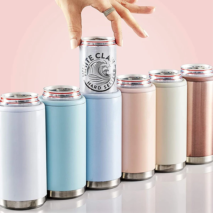 

2021 Hot sales wholesales eco friendly 12oz double wall vacuum stainless steel beer can cooler, Customized color