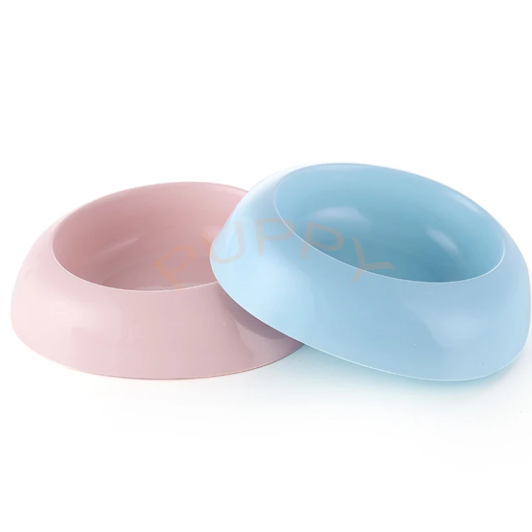 

Single Color Design Round Shape Pet Feeder Plastic Dog Bowl Cheap Economic Food Water Bowl, Blue, pink, green