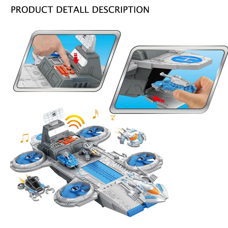 Including 6 Sounds 5 Cars Battery Operated Space Ship Toy Educational Kids DIY Toys