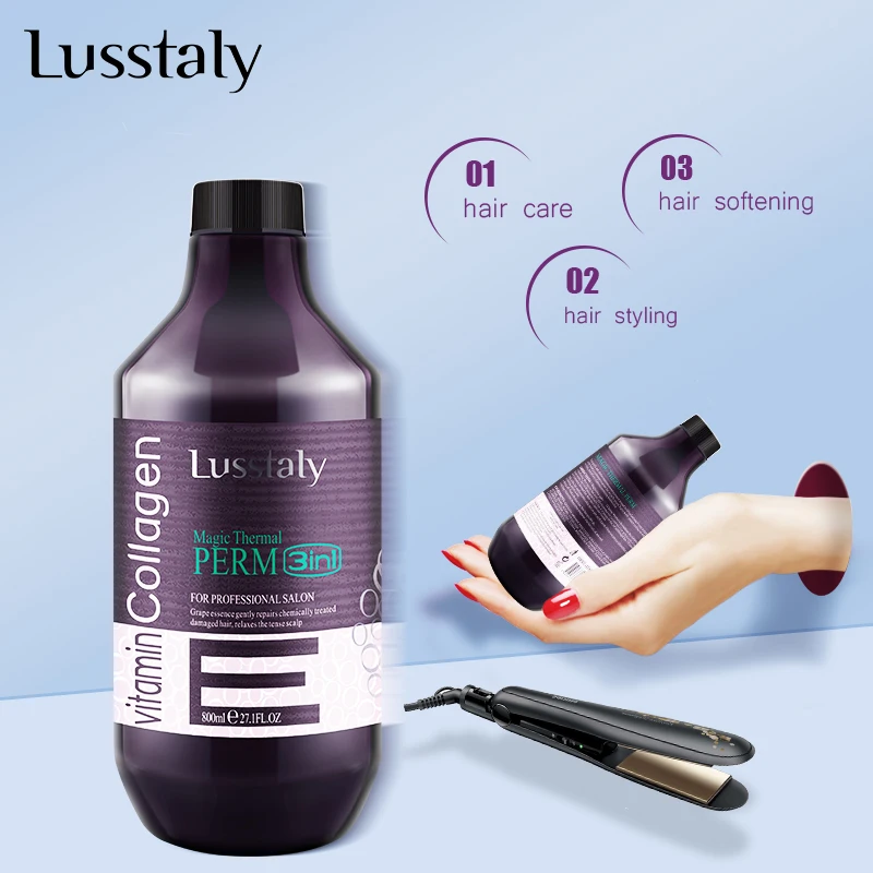 

Lusstaly Professional Salon Hair Perm Rebonding Cream 3 In 1 Permanent Hair Straight Cream