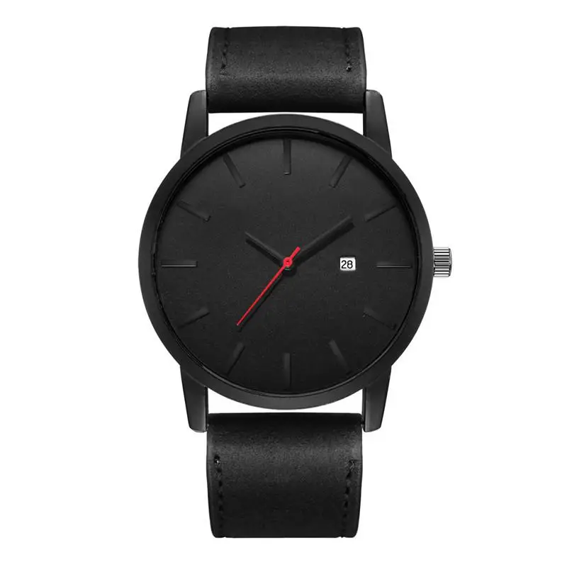 

No logo Simple Thin Men Watches Fashion Leather Quartz Watch Men Casual Sports Male Wristwatch Cheap Watch