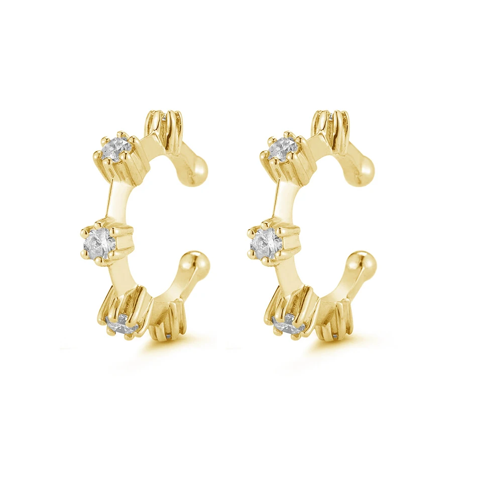 

wholesale women daily jewelry 925 sterling silver 18k gold plated kismet ear cuff jewelry for women