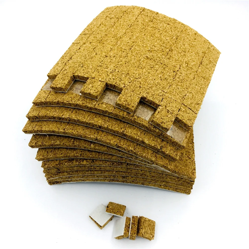 

18*18*4+1MM Spacers of Adhesive Cork Pads with foam For Glass Shipping Protecting on Sheets Self Sticky Glass Separation Foa