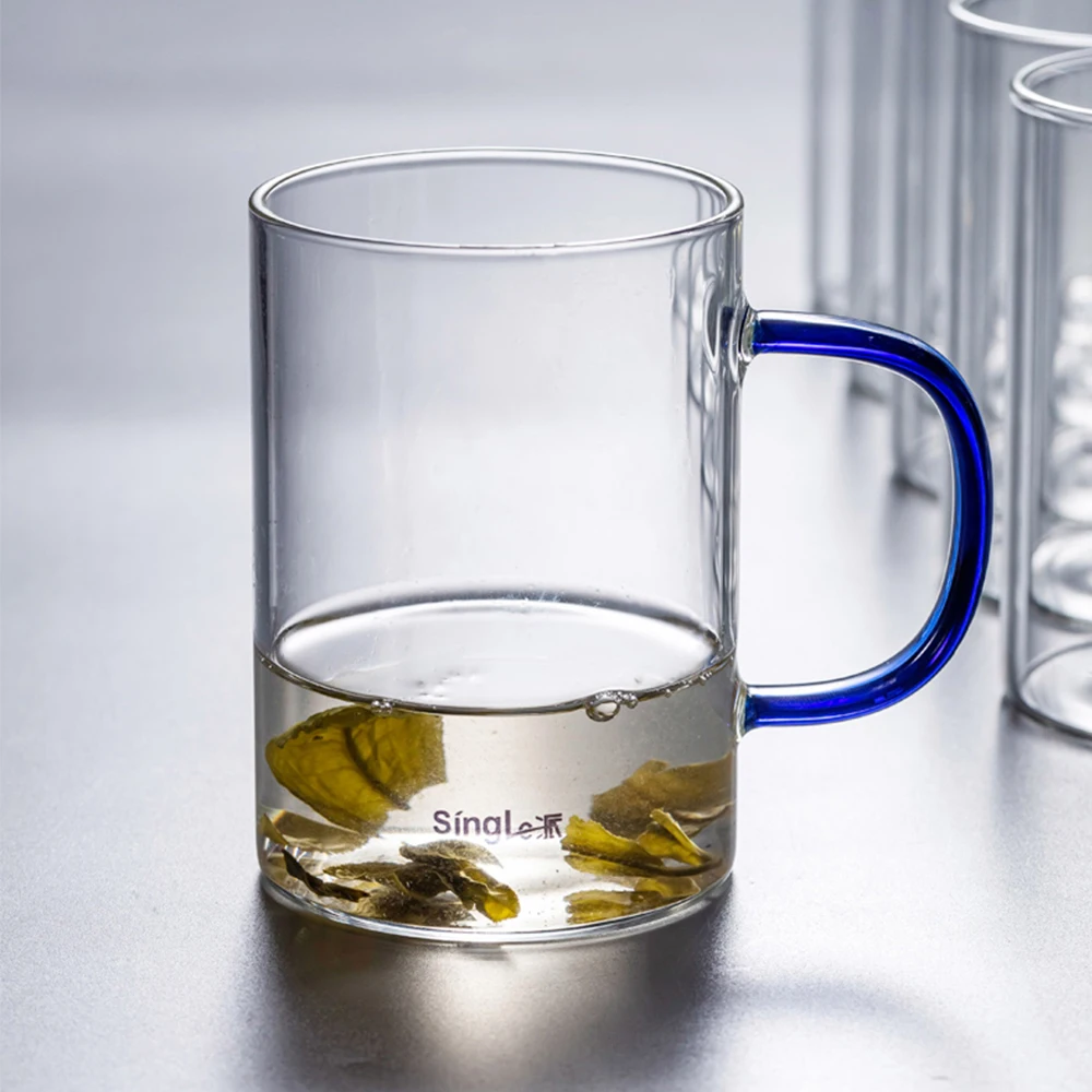 Hot Sale Borosilicate Glass Cup/mug With Colored Colorful Handle Buy