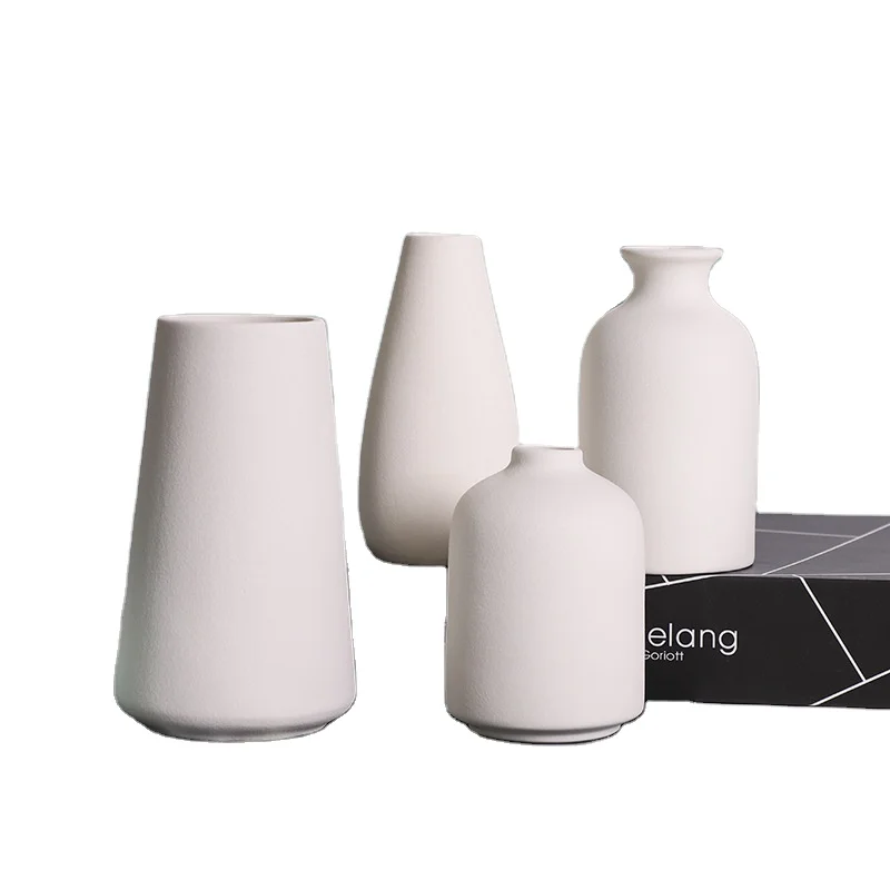 

Modern Decor White Ceramic Vase Decoration Ceramic White Flower Vase For Home Decor