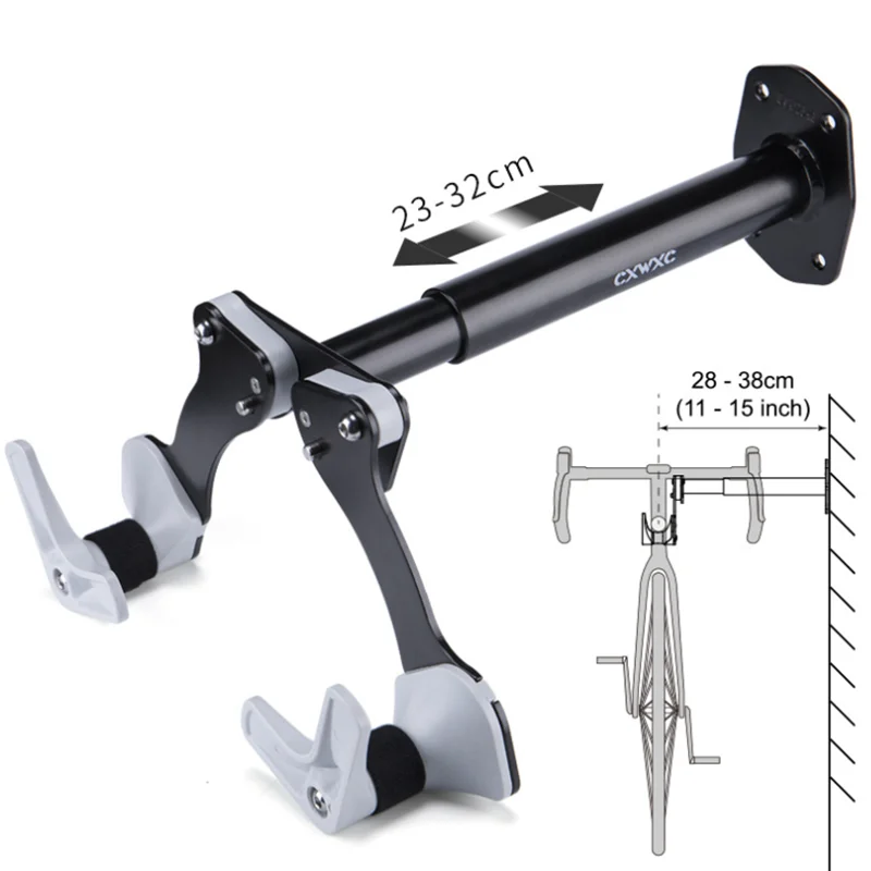 

Bike accessories supplier bicycle display wall mounted rack and bike wall hanger hook, Black